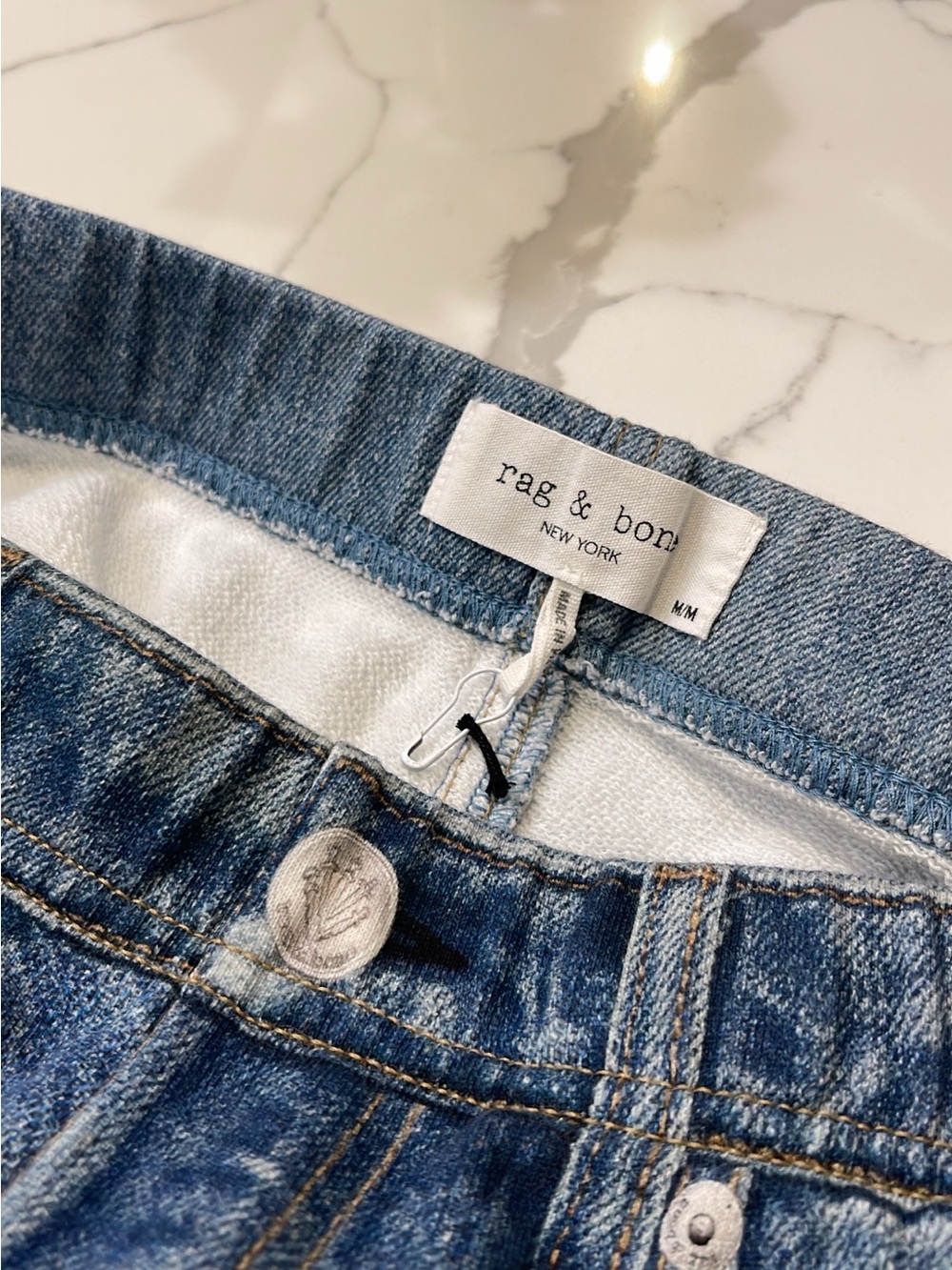 NEW Rag & Bone rb Miramar Side Stripe
Wide Leg Cotton Terry Sweatpant Jeans M - Picture 10 of 14